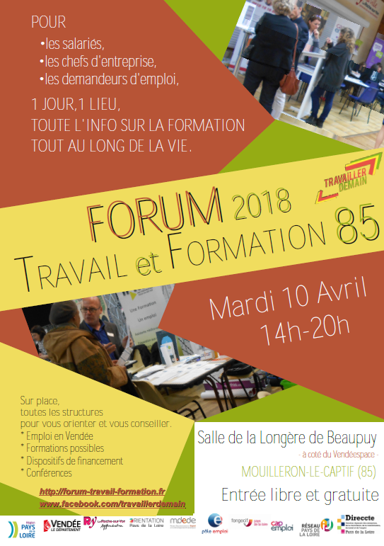 Affiche Forum Travail et Formation 85