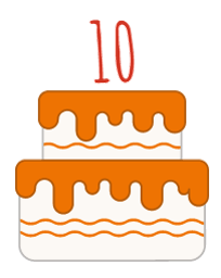 Gâteau d'anniversaire 10 ans MDEDE